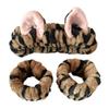 1 Set Absorbent Wristband Hair Styling Elastic Headband Plush Face Wash Cute Makeup Toiletries Multiple Colors