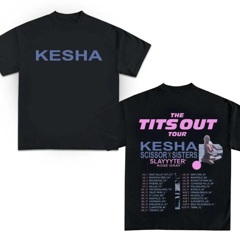 Kesha 2025 Concert Shirt, 2025 Kesha The Tits Out Tour Tshirt, Kesha Fan Gift 3XL
