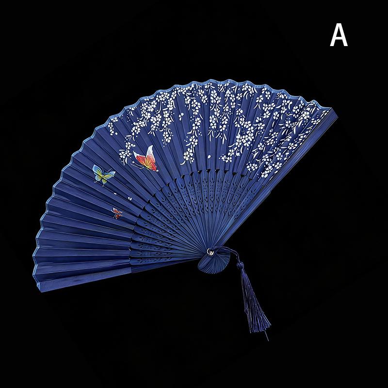 Éventail de style chinois pliable à main pour femme, accessoire photo
