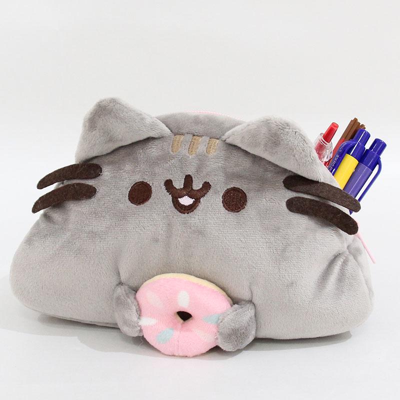 Cartoon Fat Cat Plush Cosmetic and Pencil Case – Large Capacity Storage Bag