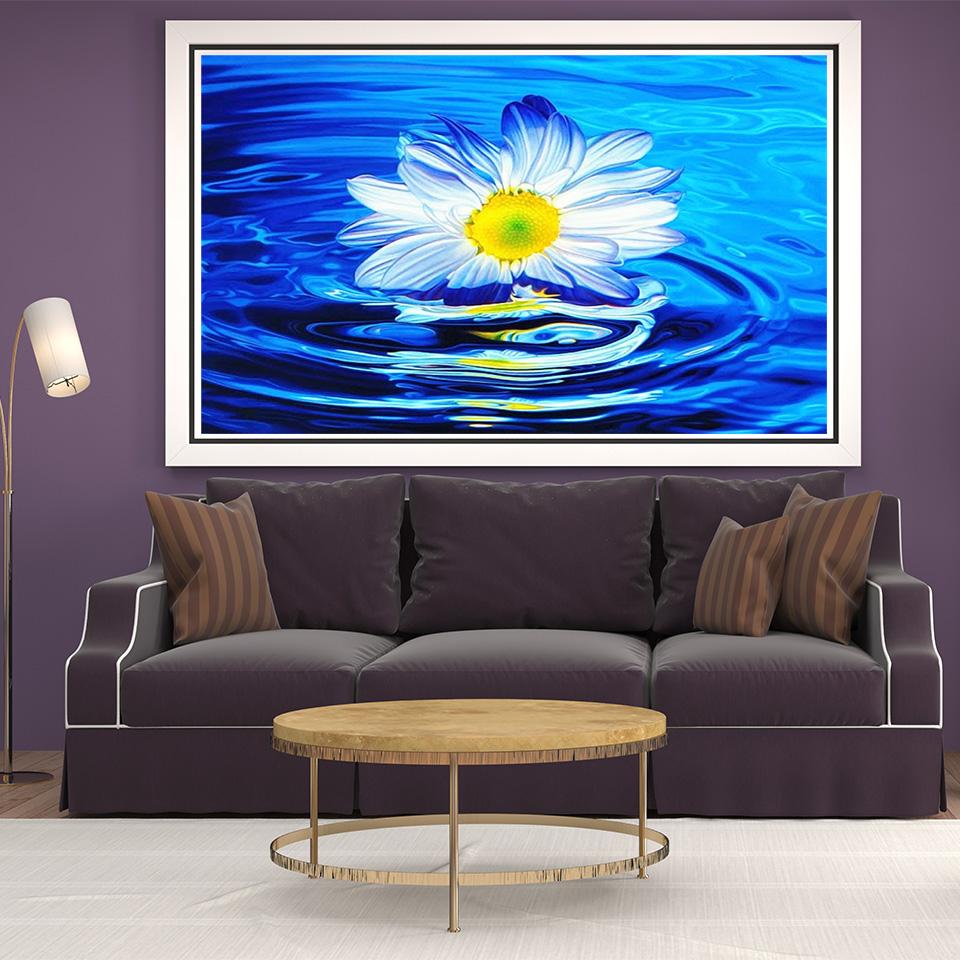 5D DIY Diamond Painting Flower Cross Stitch Kit Diamond Embroidery Rhinestone Picture Mosaic Home Decoration Hand-Mosaic Gift