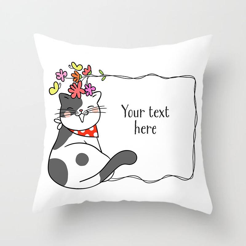 Internet Celebrity Cute Animal Pillow Cover Living Room Sofa Cushion Cover Bedside Pillow Cover