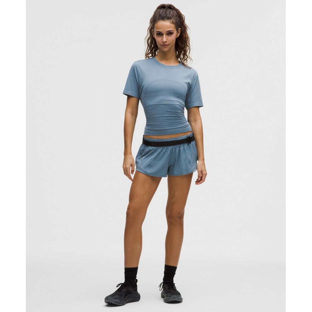 Lululemon Hotty Hot Low Rise Lined Short 2.5  Steel Blue