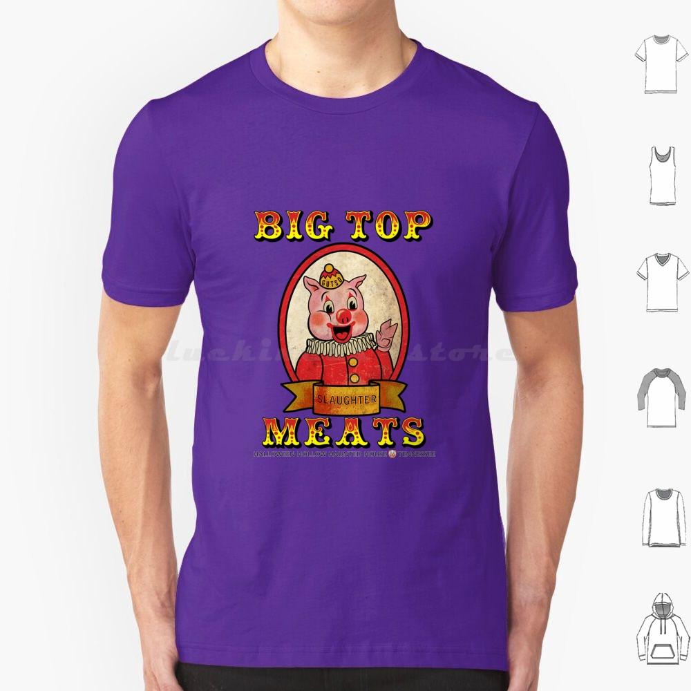 Big Top Meats T Shirt Cotton Men Women DIY Print Halloween Haunted House Halloween Hollow Big Top