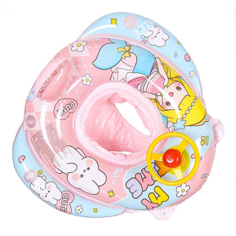 Cartoon Teddy Bear Thickened Inflatable Childrens Steering Wheel Circle Swimming