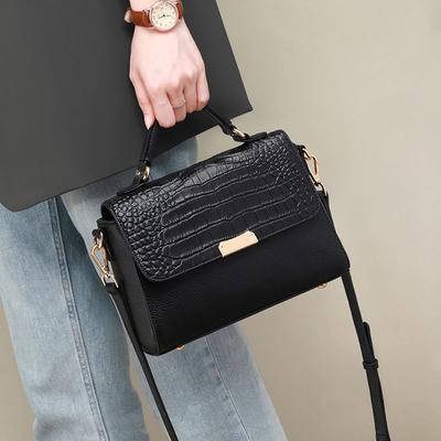 Handtasche Tasche Damen Leder Damen Umhängetasche Rindsleder Kleine Quadratische Tasche Senior Sense Schultertasche