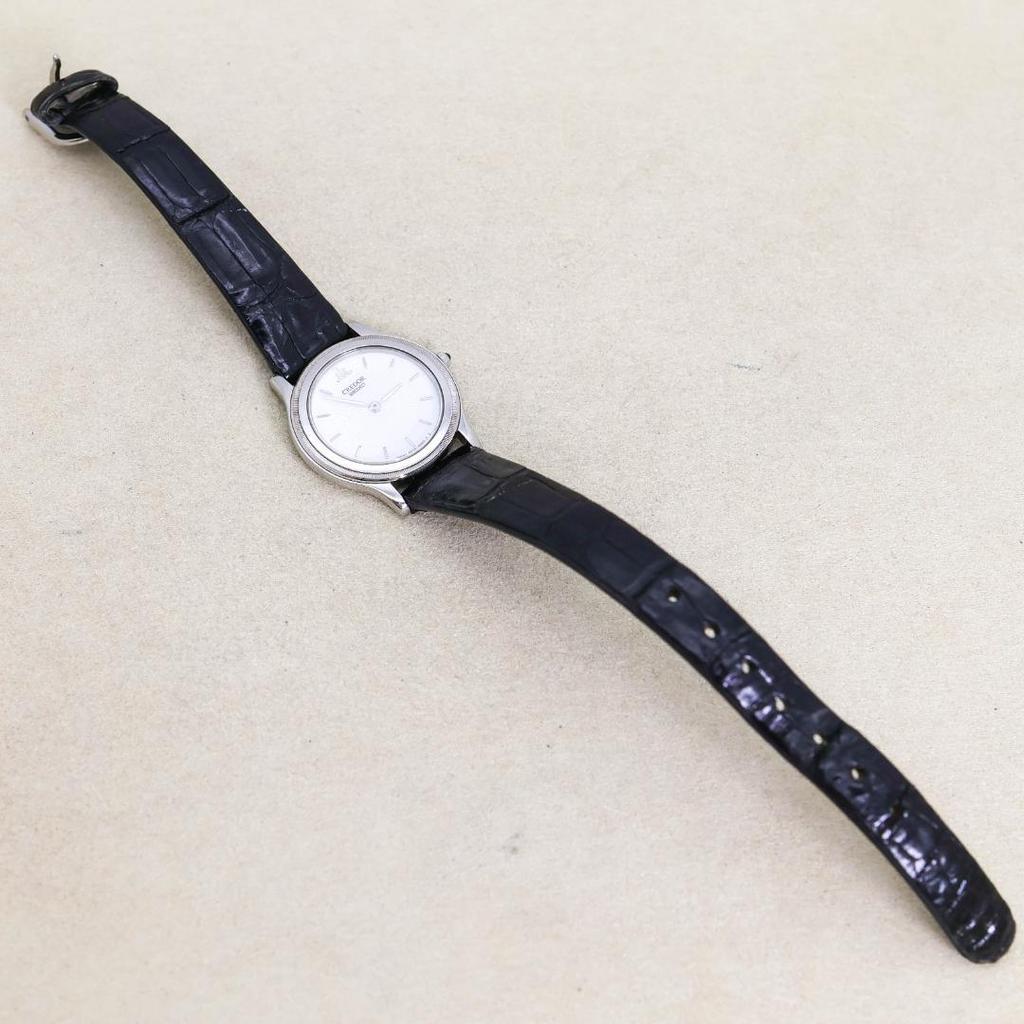 [USED] Working SEIKO CREDOR 18KT Women's Leather Watch 2403