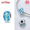 Copper Metal Colorful Flower Series Murano Glass Bead Components Luxury Charm Bead Component Compatible With Authentic Original Bracelet High Quality