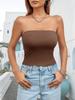 Women's Strapless Tube Top Stretchy Y2K Clubwear Basic Cami