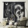 2pcs Sacred Black & White Dragon Curtains – Modern Elegant All-Season Design for Bedroom & Living Room