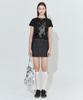Damiswi Kitten Halftone T-Shirt_Black