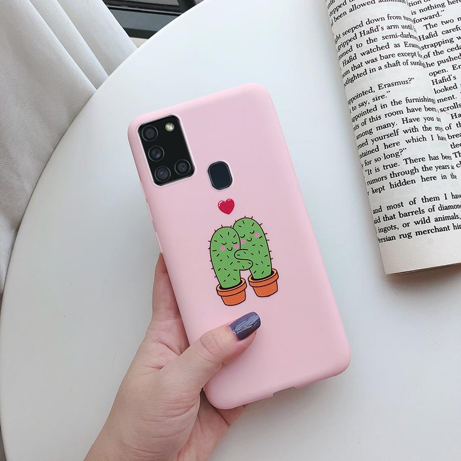 For Samsung Galaxy A21S Case Silicone Soft TPU Fundas Bumper for Samsung A21S Case A217F A 21S A21 S 6.5" phone Back Cover cases