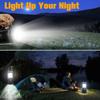 Collapsible Portable LED Camping Lantern Waterproof Solar USB Rechargeable LED Flashlight Survival Kits for Indoor Outdoor Home Emergency Light