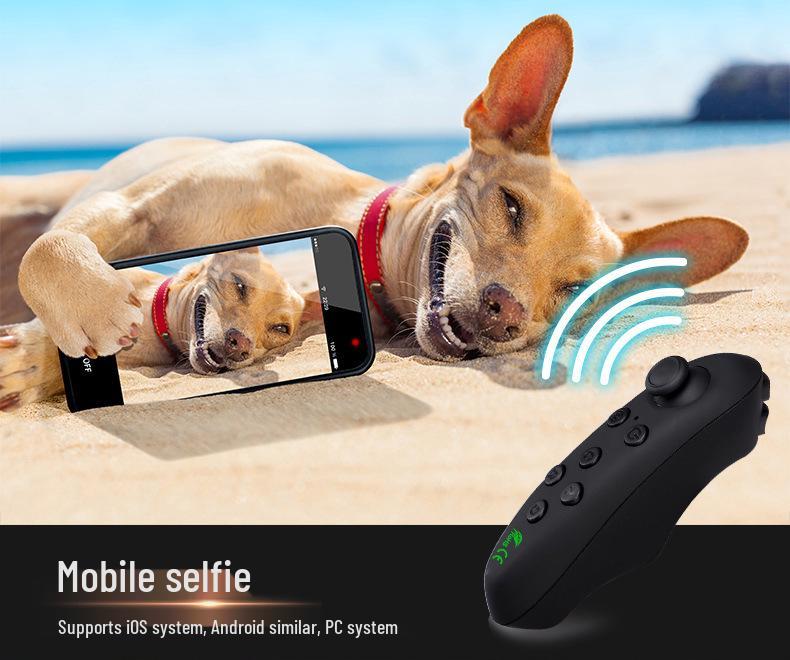 VRPARK Bluetooth VR Remote: Mobile Game Controller, Wireless Mouse, Selfie Control for Android.