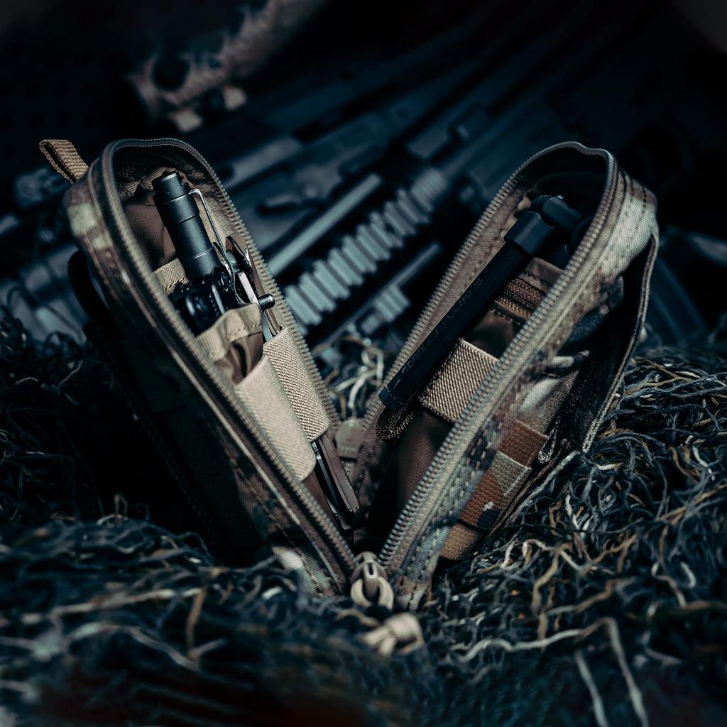 OneTigris EDC Military Tactical MOLLE System Large Small Item First Outdoor Camouflage Pouch, Pouch, Pouch, Pouch, Capacity, Storage, Work, Fishing,