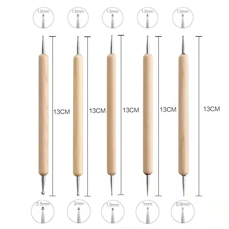 30-teiliges Set Keramikwerkzeuge Weicher Ton Steinschnitzmesser Silikon Vertiefungs-Punktierwerkzeug DIY Tonwerkzeuge