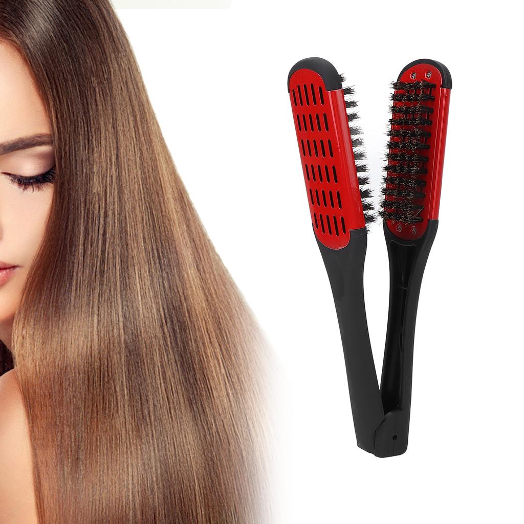 Hair Straightening Clamp Good Elasticity Hollow Design Double Sided Straight Hair Styling Comb for Home Barbershop