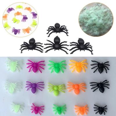 10/20 szt. Wielokolorowe Mini Pająki Na Imprezę Halloweenową Dekoracja Pajęczyny Nawiedzony Dom Domowy Stół Straszne Rekwizyty Dziecięca Zabawka-Żart