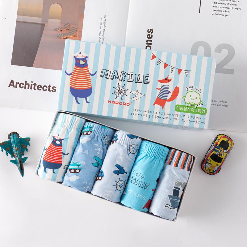 Korean Style Cotton Cartoon Triangle Underwear for Kids