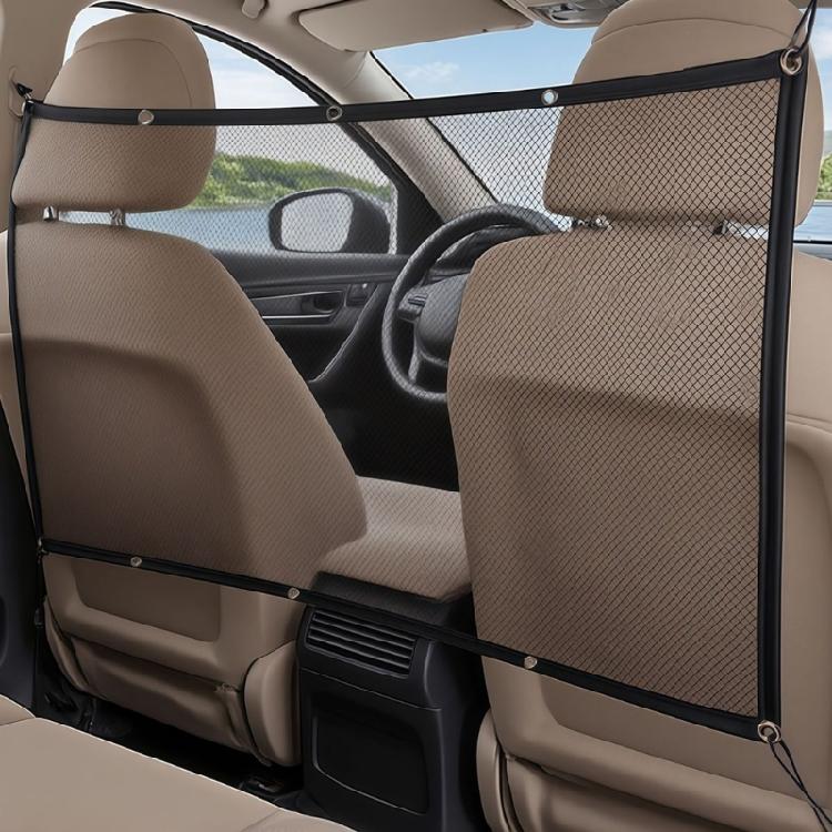 Car Seat Partition Net Pet Barrier For SUVs Sedans MPVs Tear Resistant Net for Driving Safely with Children & Pet