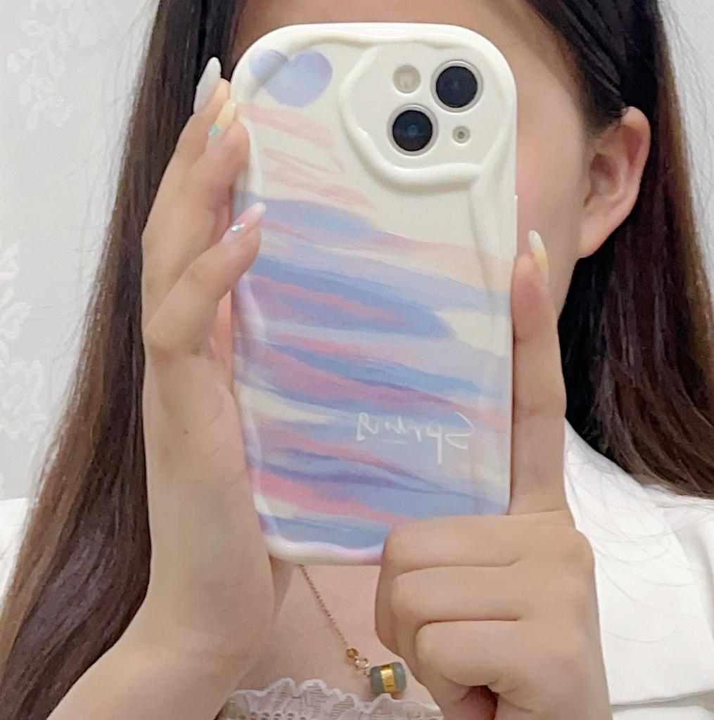 Милый силиконовый чехол для iPhone 15 14 Xiaomi Redmi Note 12 11 Tecno Spark 10 Pro Oppo A78 A58 A38 Funda Painted Love Heart Smudge Cover Мягкий бампер из ТПУ