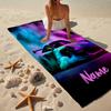 Custom Name Ultra-Soft Beach Towel with Racing Theme,Ideal for Pool - Camping, Diving - Perfect Travel Essential, Vibrant Beach Towel.