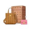 MCM Klassik Classic Monogram All-Print Leather Trim Tote Bag Shoulder Bag Mini Women's Brown Patchwork