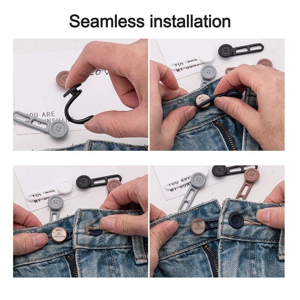 10Pçs Expandidores de Botão Elásticos para Camisas Extensor de Gola Alívio de Gola Colares Apertados para Camisa Vestido Calças