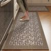 Mat for Kitchen Runner Rug Set Water-absorbing Non-slip Floor Mats Long Carpet Brown Imitation Linen Home Decoration Rugs