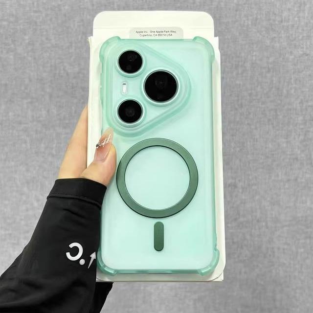 Four Corners Anti-shock PC Hard Case For Pura 80 Pro Plus Wireless Charge Translucent Cover For Pura 80 Ultra 70 Pro+