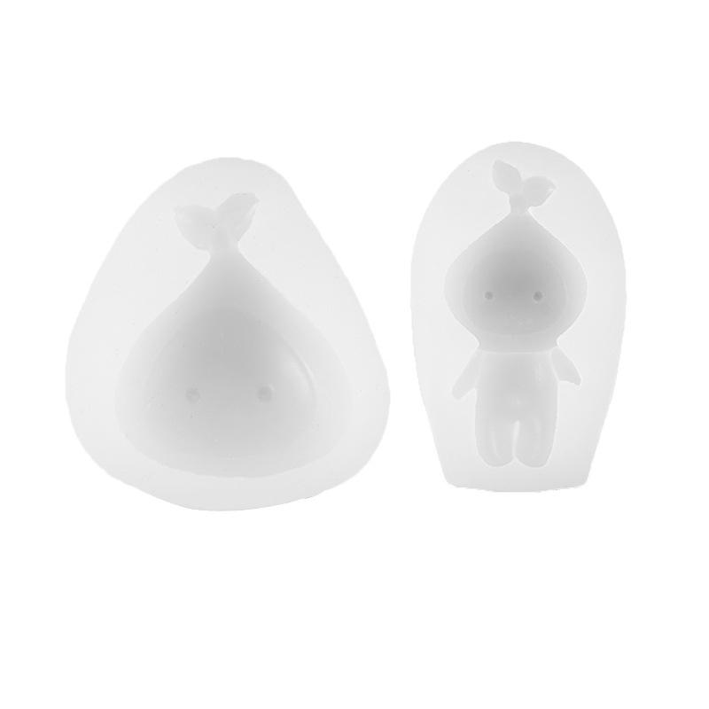 DIY Craft Templates Cartoon Figure Casting Die Multifunctional Soft Silicone Stencil For Cake Decor Dessert