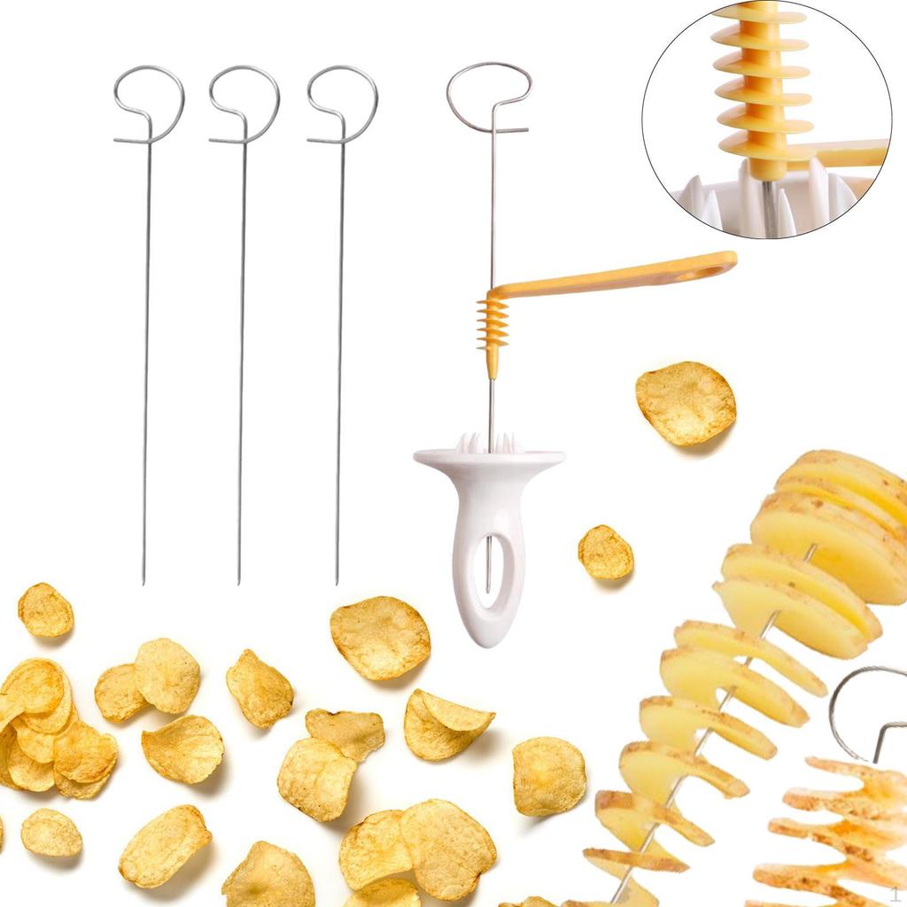 Nástroj na krájení bramborových plátků, spirálový kráječ, ruční, opakovaně použitelný, pomůcky pro