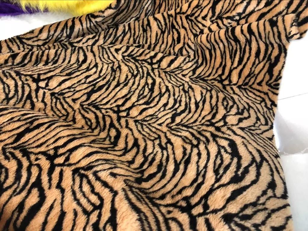 Dlouhý plyšový vzor zebra leopard tygr Zesílená teplá měkká látka z umělé kožešiny Umělá kožešina DIY šicí látka Podkladová látka
