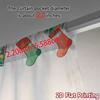 2pcs  Curtains Christmas Tree Gift Stocking Celebration (3) Popular Curtains Versatile Durable Polyester Curtains Festive Perfect