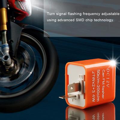 2/5/20PCS 2 Pin LED Flasher Relay 12V Adjustable Frequency Of Turn Signals Blinker Indicator Relays For Motorcycle Accessories