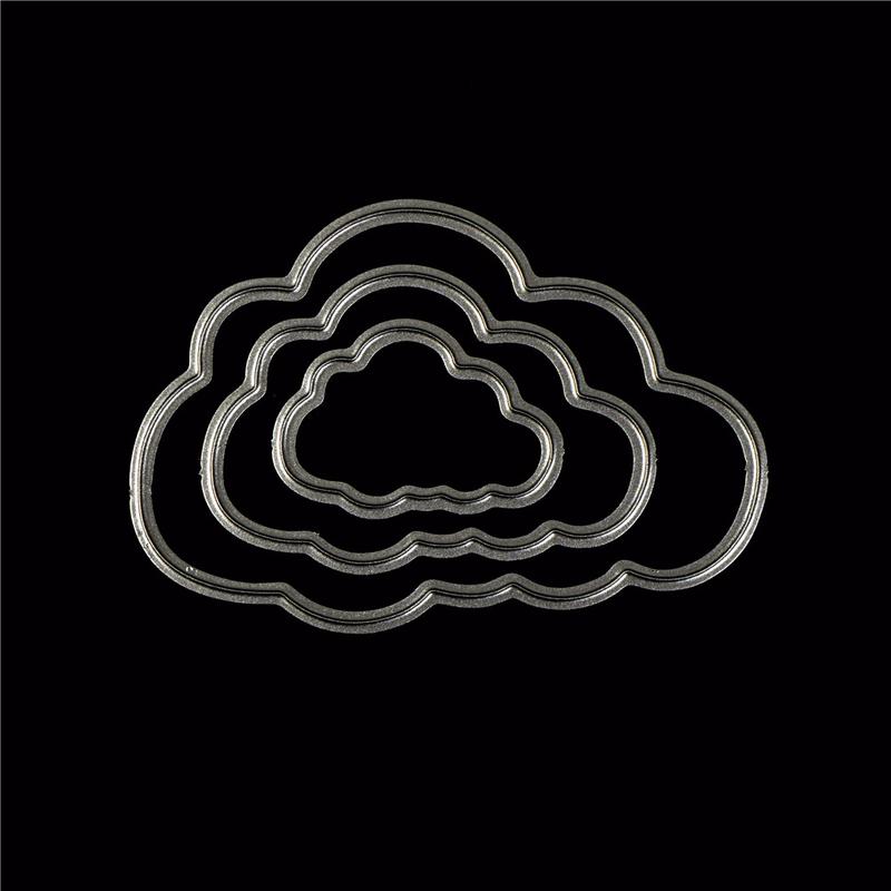 

3pcs/set DIY Crafts Simply Metal Flaky Clouds Cutting Dies Stencil Photo Album Paper Card Decoration