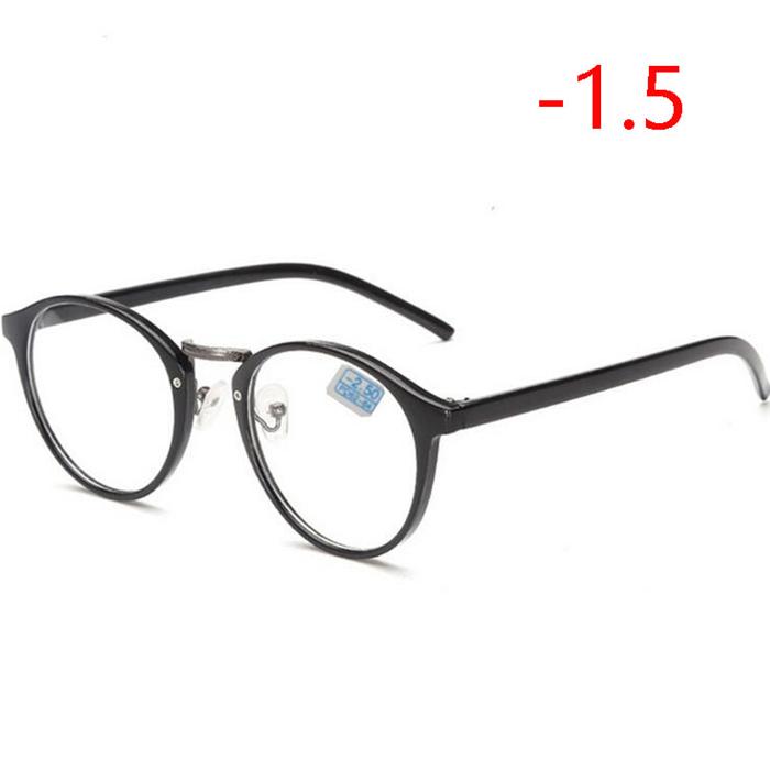 Retro Runde Brille Männer Frauen Ultraleicht Myopie Brillen Myopiebrillen fertig -1 -1,5 -2 -2,5 -3 -3,5 -4 -4,5 -5 -6