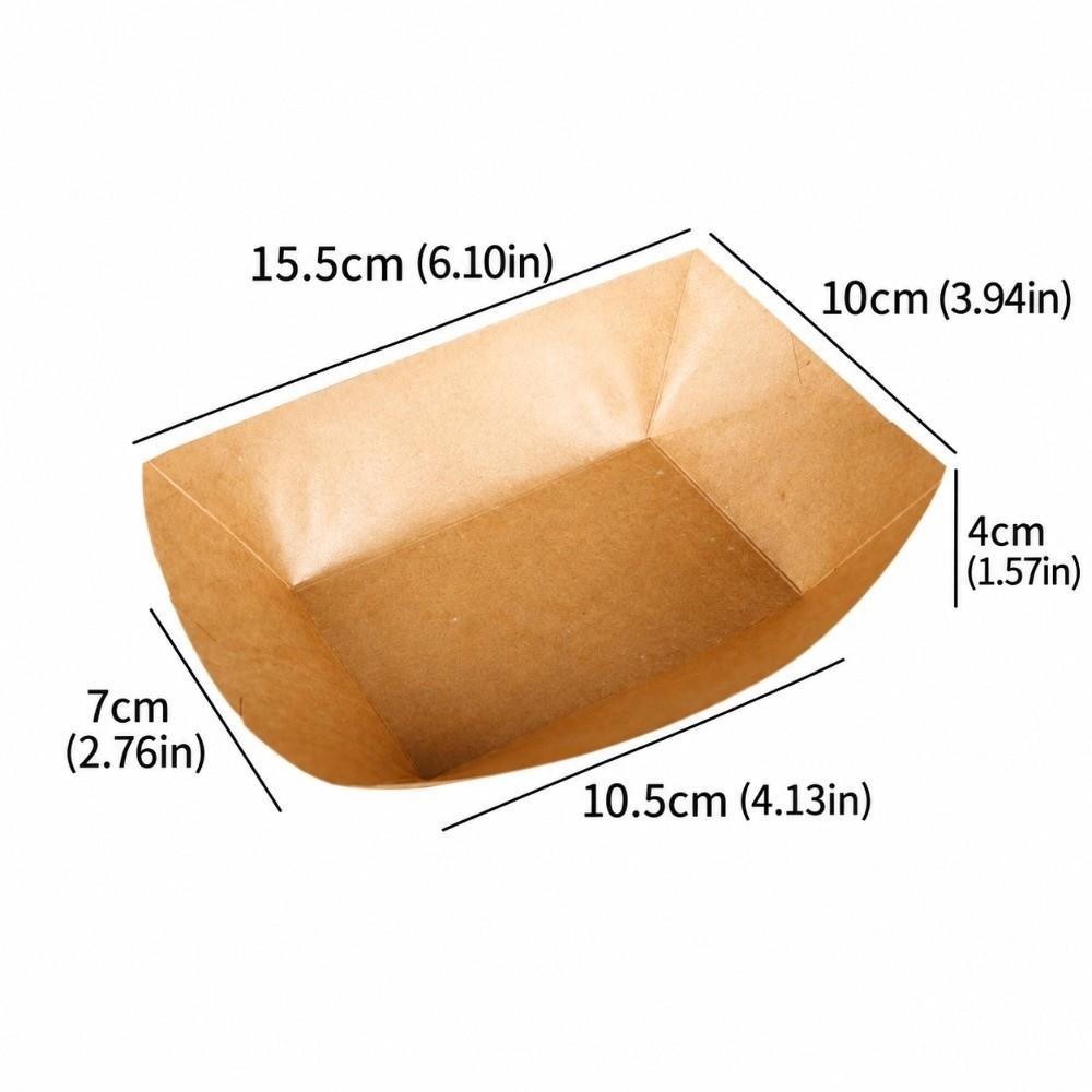 50PCS Grease Resistant Disposable Serving Basket Snack Serving Tray  Concession Stand Restaurant