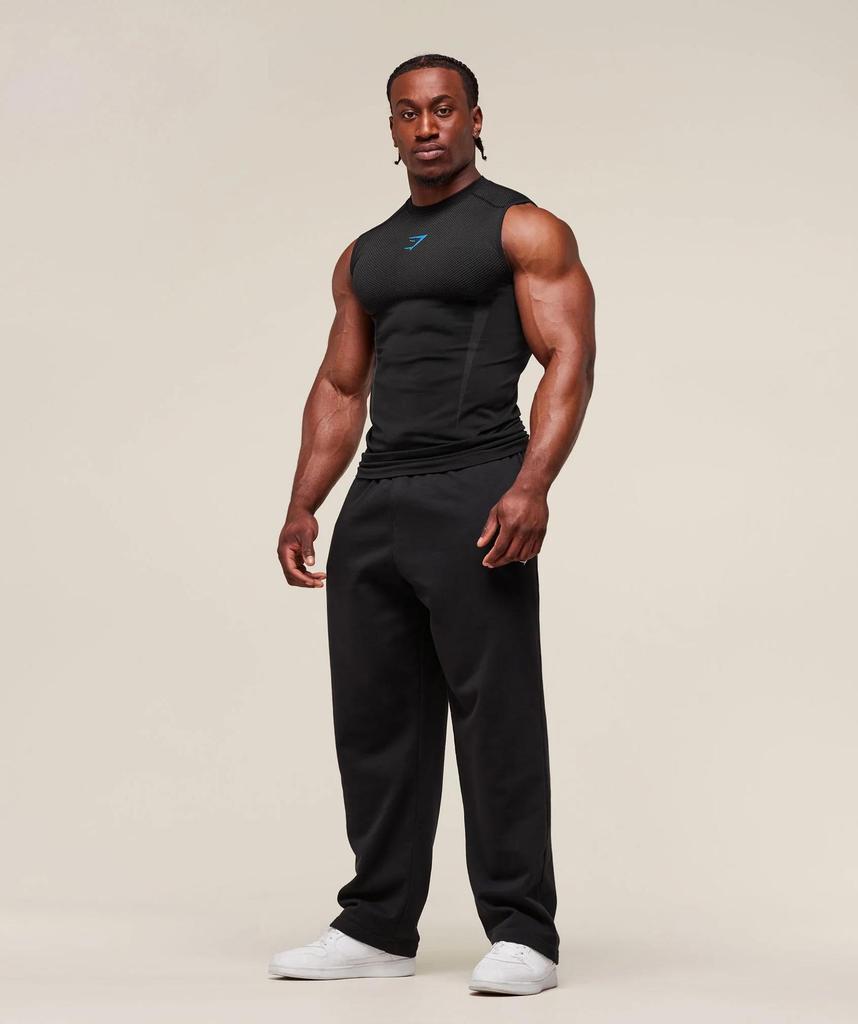 Męski bezszwowy szybkoschnący bezrękawnik do biegania