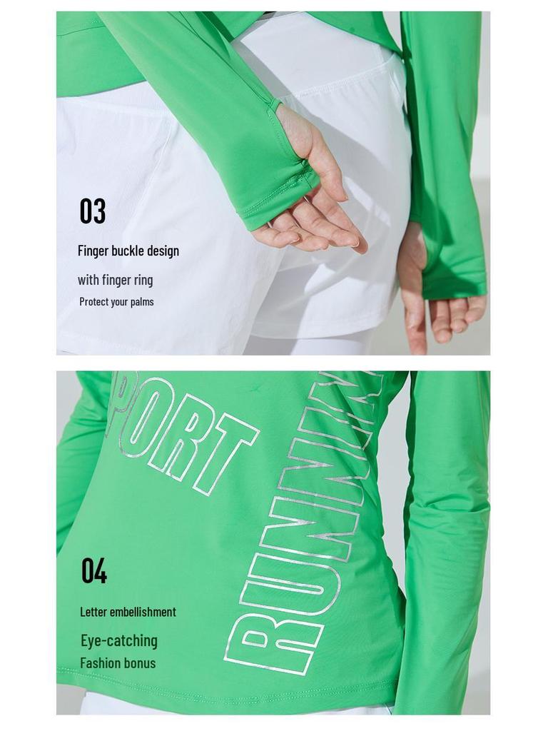Damen Schnelltrocknender Kapuzen-Sonnenschutz-Pullover - Modische Dünne Langarm-Sportjacke für Laufen & Fitness