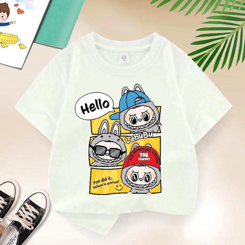 Children's Casual Cotton T-shirt Cartoon Anime Graphics Comfortable Clothes