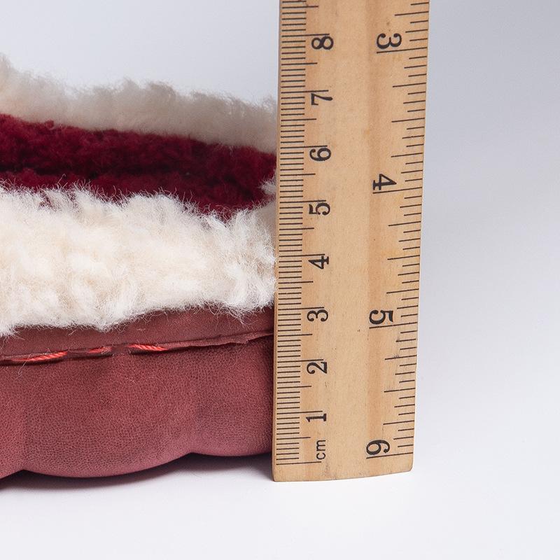 New letter-marked cotton slippers men's solid color simple velvet thickened winter home warm feet couple slippers
