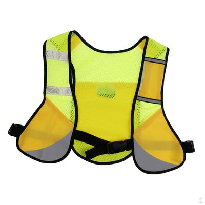 Adjustable Safety Reflective Gear Stripes Running Race Bike Cycling Water Hydration Backpack Vest