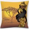 Home Decor Pillowcase Ethnic African Women Polyester  Car Sofa Cushion Cover   45x45cm
