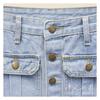 Hög midja Smal passform Retro Midi Denimkjol med Enkelknäppt Sprund