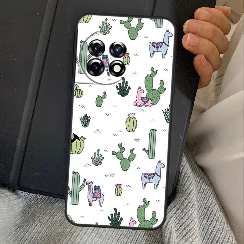 Llama Alpaca Pattern Case For OnePlus 11 10 9 8 Ace Pro 11R 9RT 10T 8T OnePlus Nord N20 N10 2T CE 2 Lite Cover