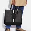 Coach Dempsey 40 Classic Monogram Jacquard Fabric And Leather Tote Bag Women Tote Bags Black C8418-SVRT6