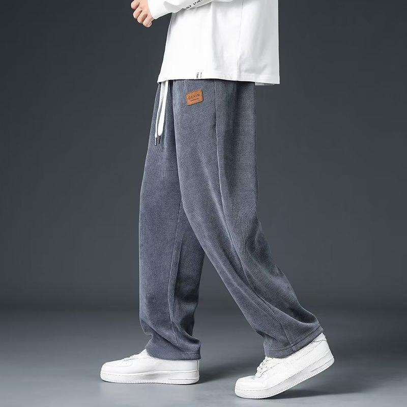 Pantaloni de trening pentru bărbați din catifea din catifea grea - la modă, ocazional, lejer pentru sporturile de toamnă și iarnă