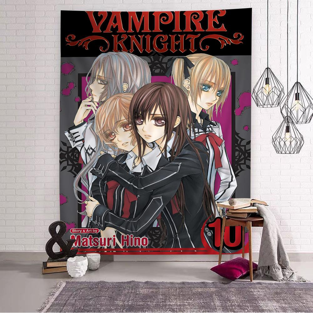 Vampire Knight Manga Cover Wall Tapestry  Gothic Vampire Romance  Shoujo Stylish Room Decor for Vampire  Romance Anime Fans