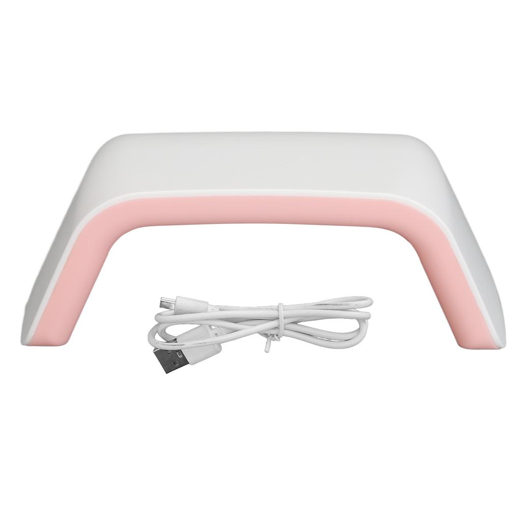 Nail Lamp 30W 15pcs Light Chips LED Manicure Light with USB Charging Cable for Salon Pink
